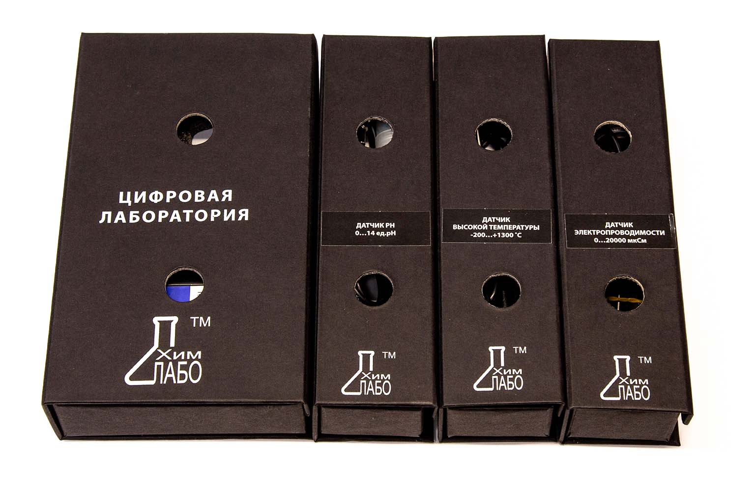 Цифровая лаборатория по химии (датчики pH, электропроводности, высокой температуры)