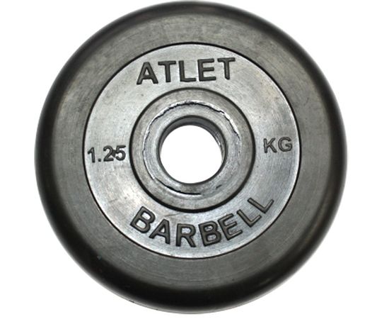 Диск обрезиненный BARBELL ATLET 1.25 кг (диаметр 51 мм, 31 мм, 26 мм)