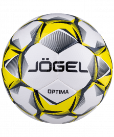 Мяч футзальный Optima, №4, белый/черный/желтый Jögel