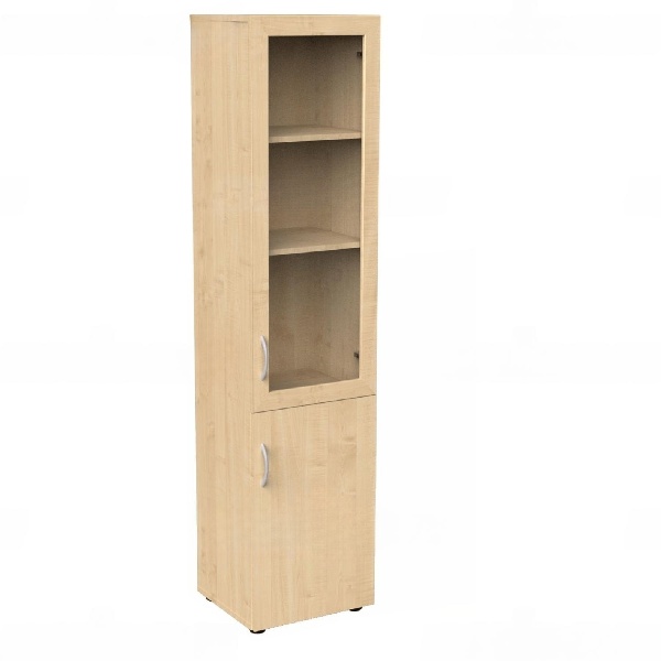 Шкаф узкий со стеклом Эконом